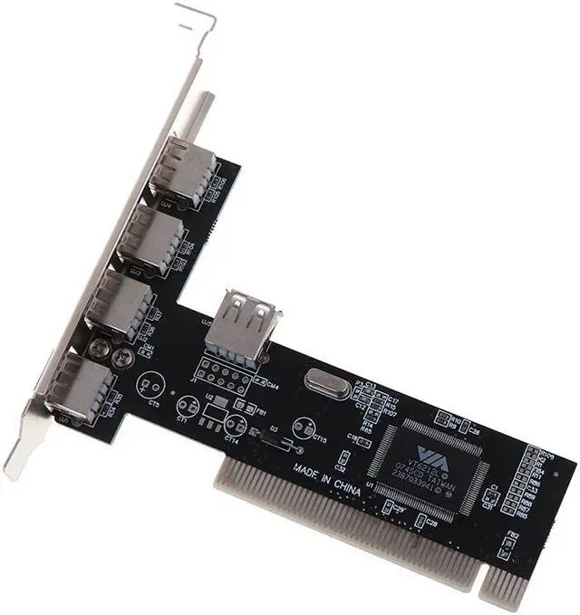 Alt view image 5 of 6 - 1Pc USB 2.0 4 Port 480Mbps High Speed VIA HUB PCI Controller Card Adapter PCI Cards for Vista Windows ME XP 2000 98 SE