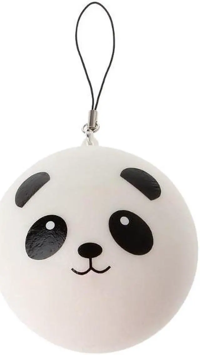 Main image of Panda Squishy Steamed Bun Bag Phone Pendant Lanyard Keychain Kid Toy Gift(White)