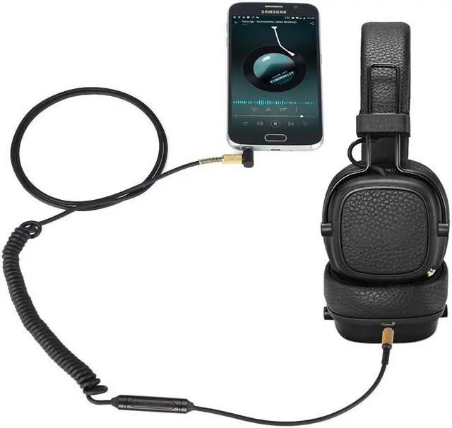 Alt view image 2 of 6 - Adapter 3.5MM Upgrade  Cable with in-Line Mic Remote Volume for s-ony- mdr-10r MDR-1A XB950 Z1000 MSR7 Headset