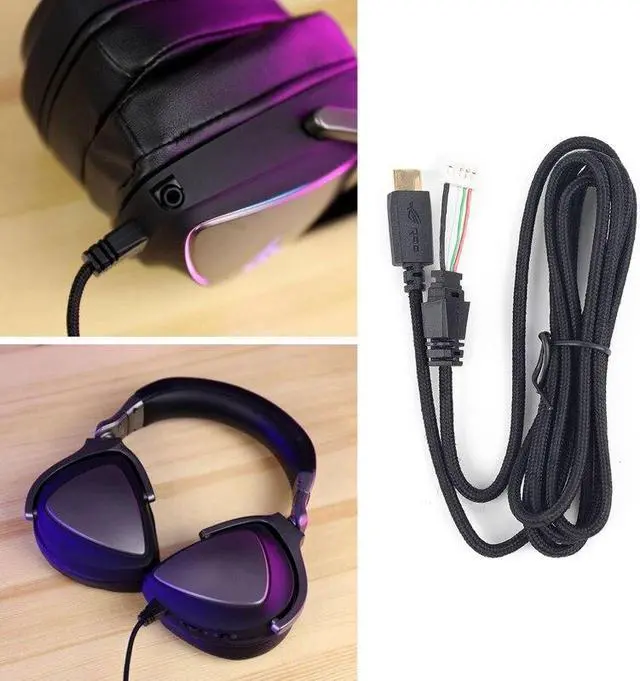 Alt view image 5 of 6 - Replacement Opne-end Bare Cord Line Headphone Cable Stereo  Wire for ROG for Headset
