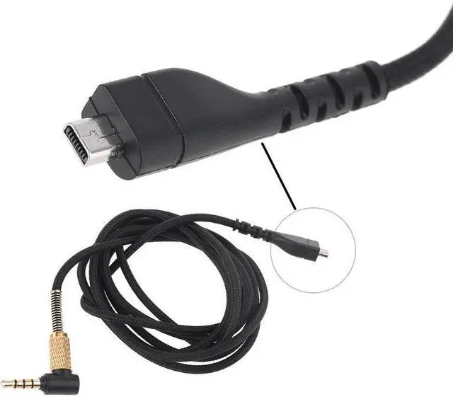Alt view image 2 of 6 - Braided Microphone Cable Extension Cord 1.5M Long for Arctis 3 5 7 9X