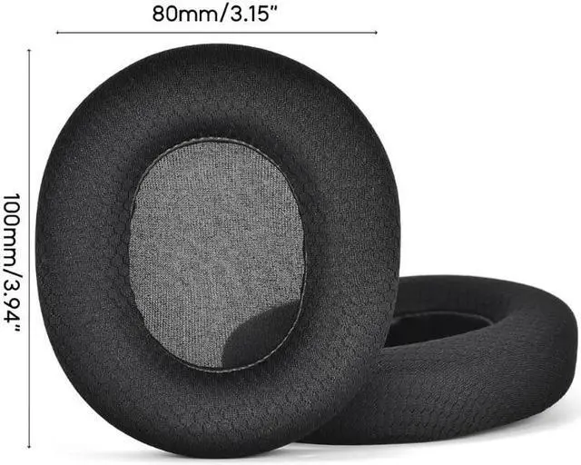 Alt view image 6 of 6 - Breathable Mesh Fabric Ear Pads for Arctis 1/3/5/7/9/PRO Headset Noise Cancelling Ear Pads Mesh Fabric Earpads Sleeves