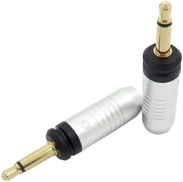 Main image of 2pcs 3.5mm  Cable Connector Headphone Plug for Headphone Plug Professional-Grade Accessoies(Silver)