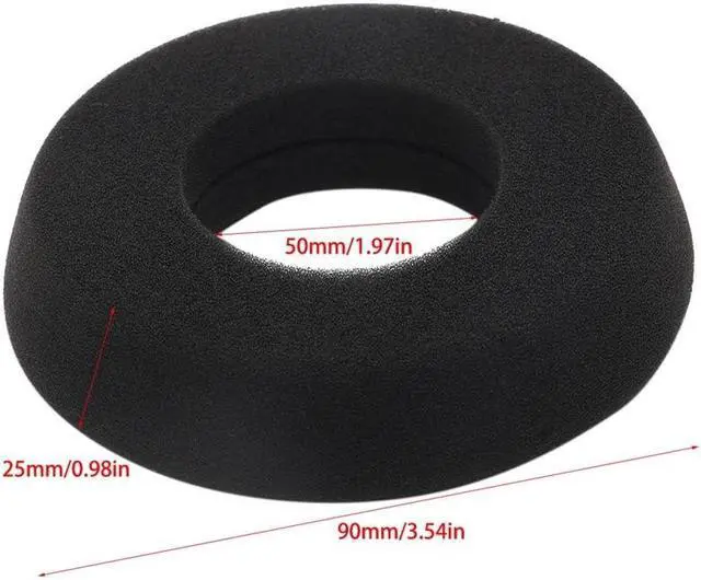 Alt view image 3 of 6 - Noise Canceling Ear Pads Fit for SR60/SR80 Leather Ear Pads Headphone Earpad 2x