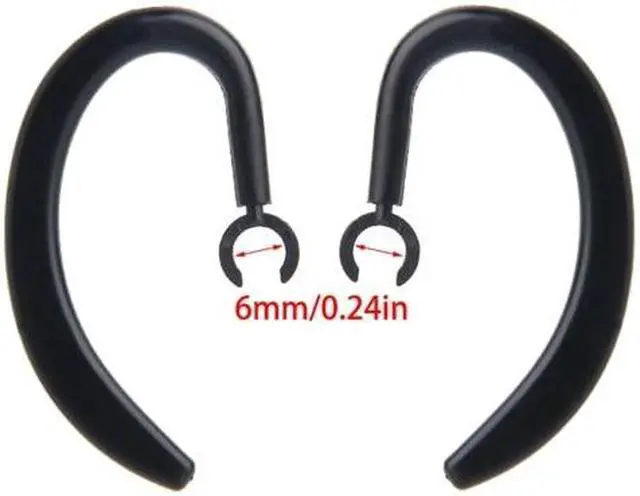 Main image of Wireless Headphone Sport Headset Ear Hook Rubber Rotary Clamp Holder Ear(6mm)
(black)