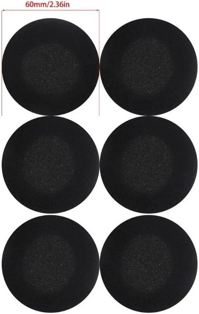 Alt view image 6 of 6 - 6Pieces Portable  Ear Pads Covers for60mm Diameter Headphone Ear Pads Cushion Pads Easy to Install