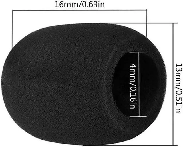 Alt view image 6 of 6 - 5 Pack Thick Handheld Stage Microphones Windscreen Foam Mics Small Round Cover
