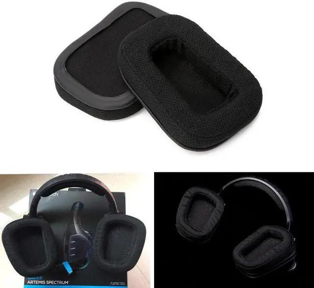 Alt view image 4 of 6 - 2 PCS Soft Foam Ear Pad Cushion Sponge Cover Soft Foam Ear Pads for G933 G633 Pillow Headset Memory Foam Earphone
