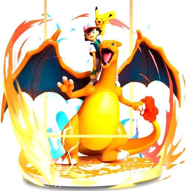 Action Figure Ash Ketchum, Charizard e Pikachu