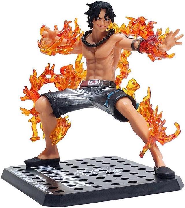 Anime One Piece Action Figurine The Top War Portgas D Ace Figure Flame  Model Toy