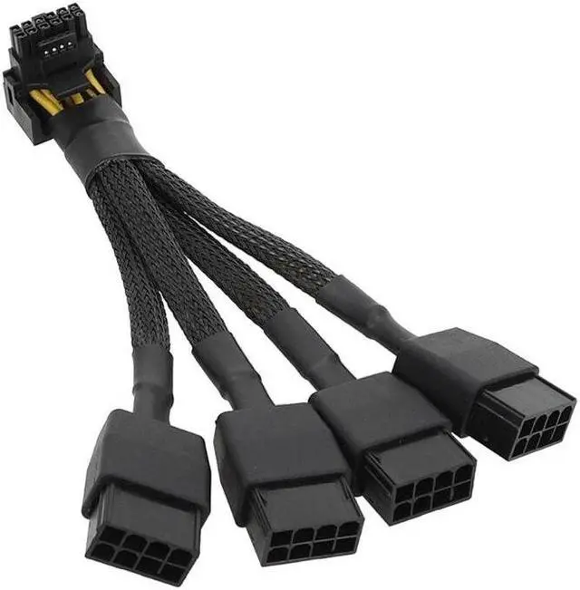 Main image of 4x GPU 8pin to 16pin (12+4) GPU 8pin Female Connector PCI-E 5.0 12VHPWR Wire for RTX4090 RTX4080 18AWG Adapter Cable
