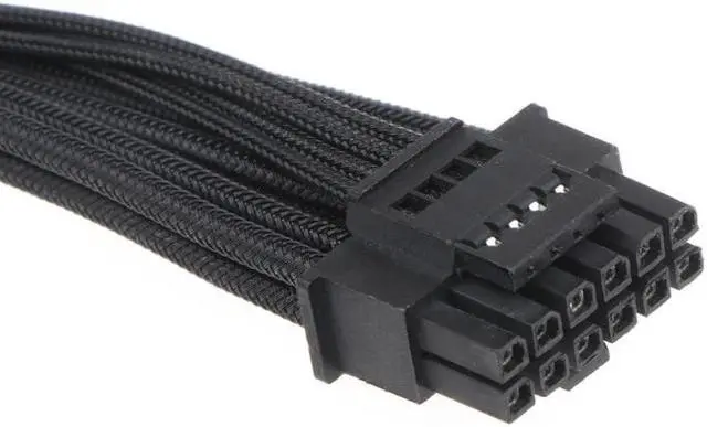 Alt view image 3 of 6 - 16Pin GPU Cable,Pcie 5.0 12VHPWR Sleeved Modular Cables,Male to Male PSU Cable,12+4pin Adapter 600W ATX 3.0 Power Supply