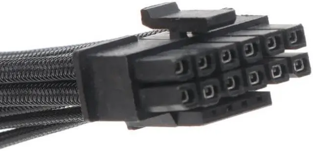 Alt view image 4 of 6 - 16Pin GPU Cable,Pcie 5.0 12VHPWR Sleeved Modular Cables,Male to Male PSU Cable,12+4pin Adapter 600W ATX 3.0 Power Supply