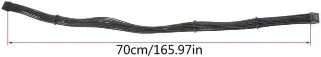 Alt view image 6 of 6 - 16Pin GPU Cable,Pcie 5.0 12VHPWR Sleeved Modular Cables,Male to Male PSU Cable,12+4pin Adapter 600W ATX 3.0 Power Supply
