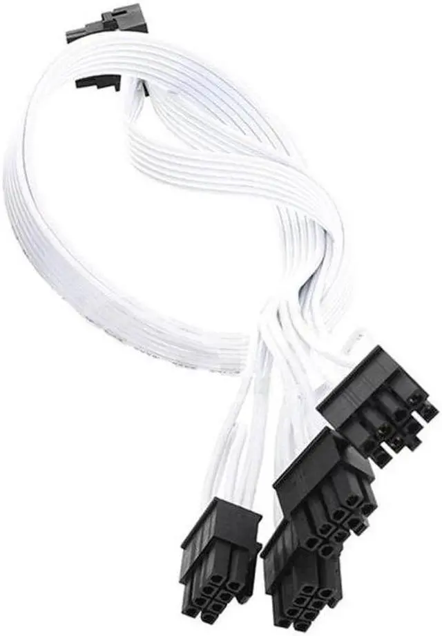 Main image of 4xCPU 8pin to 16Pin Male PCI-E 5.0 12VHPWR RTX4090 90 Degree Elbow for C-orsair-AX760I/AX860/AX850/AX860 Adapter Cable(18AWG)
(0.4m)