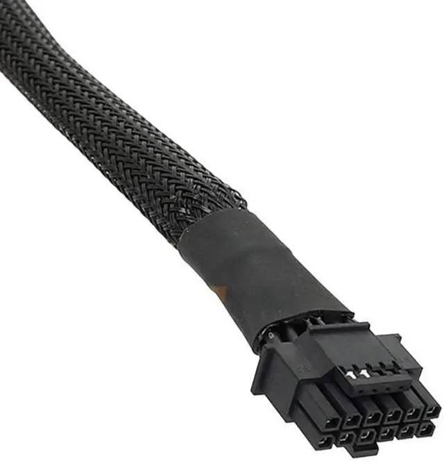 Alt view image 4 of 6 - 16Pin PCIE GPU Cables Sleeved PSU Extension Cable Mini 12+4 Pin Male to 3x8Pin Connector Graphics Card Power Supply