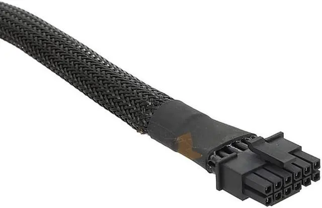 Alt view image 3 of 6 - 16Pin PCIE GPU Cables Sleeved PSU Extension Cable Mini 12+4 Pin Male to 3x8Pin Connector Graphics Card Power Supply