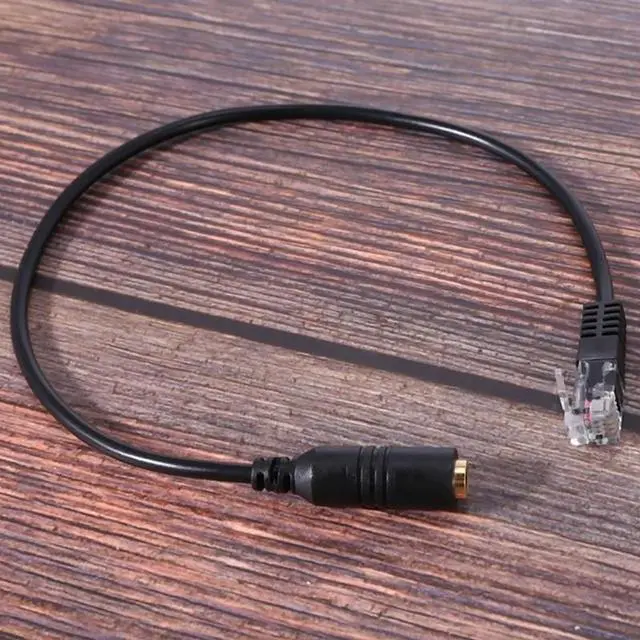 Alt view image 4 of 6 - 3.5mm Jack Smartphones Headset Adapter Cable Converter to RJ9 Plug  Adapter RJ9 Jack & 3.5mm Connector Cord