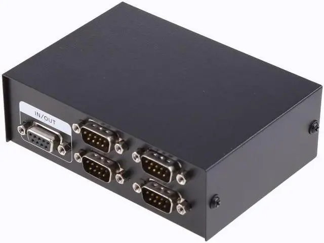Alt view image 3 of 6 - Metal Case 4 Port Manual Rs-232 Switch for Pc Sharing to Serial Device 4 in 1 Out for Computer Printer Communication