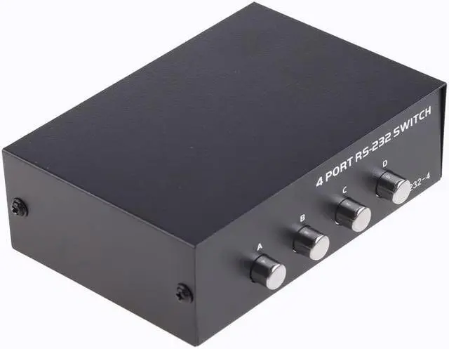 Alt view image 5 of 6 - Metal Case 4 Port Manual Rs-232 Switch for Pc Sharing to Serial Device 4 in 1 Out for Computer Printer Communication