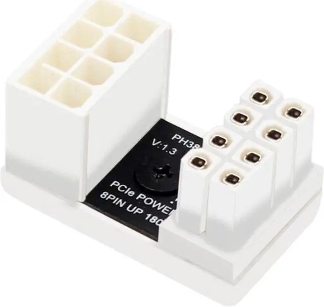 Main image of ATX 8pin Male 180 Degree Angled to 8 Pin Female Power Adapter for Desktops Graphics Card GPU PCIe 8 Pin U Turn Connector(Type A)