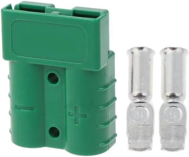 Main image of 1PC Quick Connect Plug 50A 600V Battery Connector Adapter Plug Winch Connector Plug with 2 Terminal Pins AccessoriesGreen