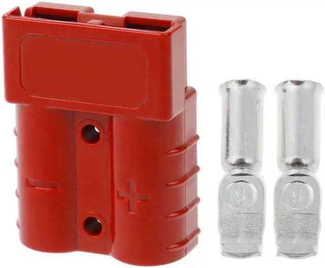 Main image of 1PC Quick Connect Plug 50A 600V Battery Connector Adapter Plug Winch Connector Plug with 2 Terminal Pins AccessoriesRed