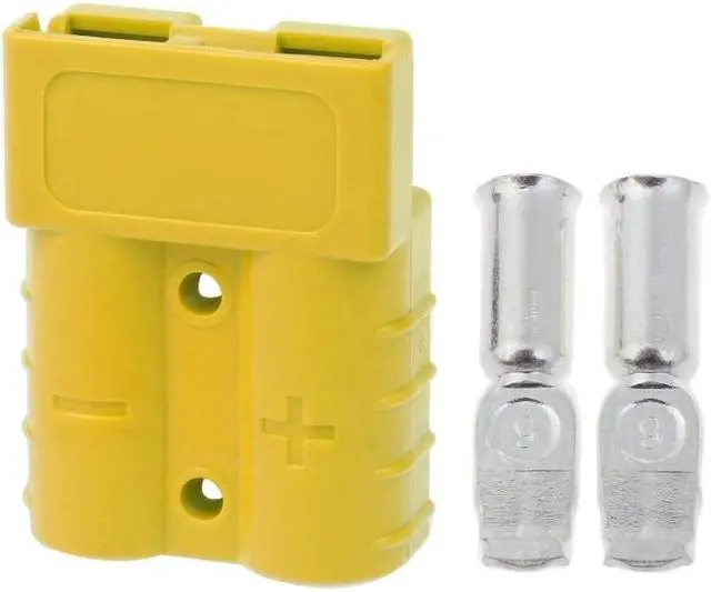 Main image of 1PC Quick Connect Plug 50A 600V Battery Connector Adapter Plug Winch Connector Plug with 2 Terminal Pins AccessoriesYellow