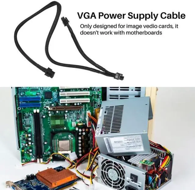 Alt view image 2 of 6 - GPU 8PIN to 8PIN (6+2) 6Pin Power Supply Cable for EVGA G+ G3P2 T2 GPU PCIe 8Pin 6+2Pin to PCIe CPU 8Pin