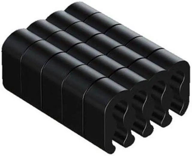 Main image of PVC  Clamp Cable Clip Organizer Dresser for 2.5-3.2mm PC Power Cord Wiring 8/24 Pin Computer Cable Manager(8PINX5)