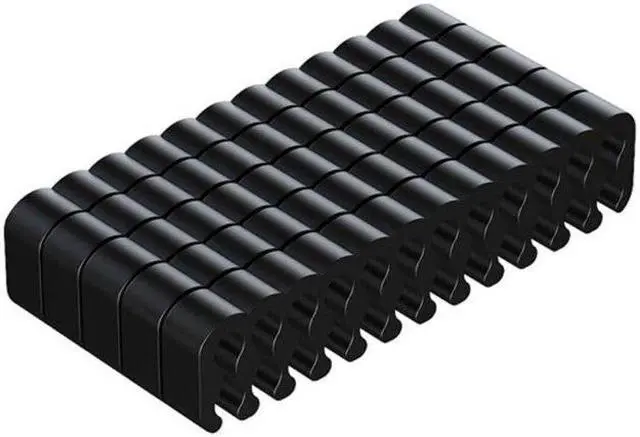 Main image of PVC  Clamp Cable Clip Organizer Dresser for 2.5-3.2mm PC Power Cord Wiring 8/24 Pin Computer Cable Manager(24PINX5)