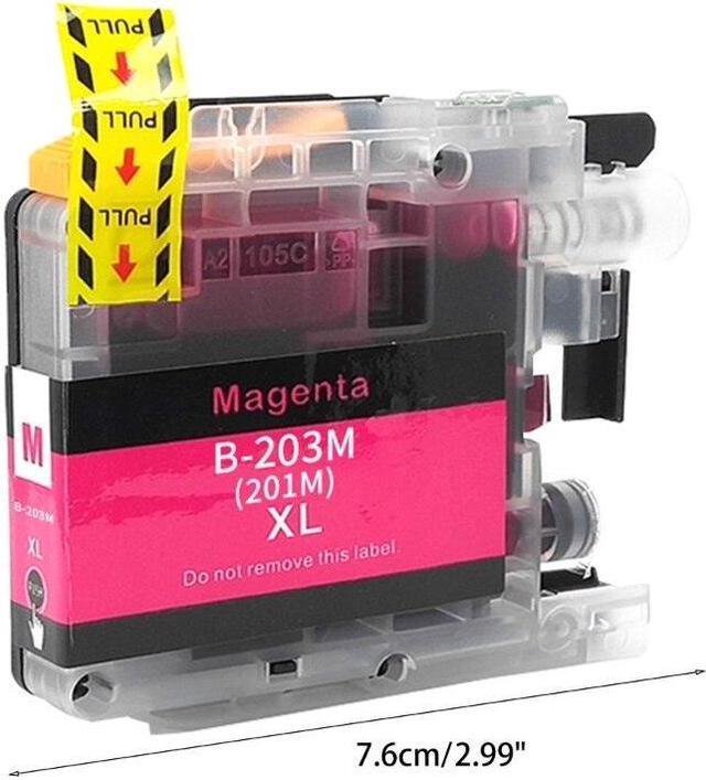 Alt view image 6 of 6 - 4Colors Ink Cartridge Replacement for Brother LC203XL LC201XL LC203 LC201 Inkjet Printer High Capacity ink Box Full Ink