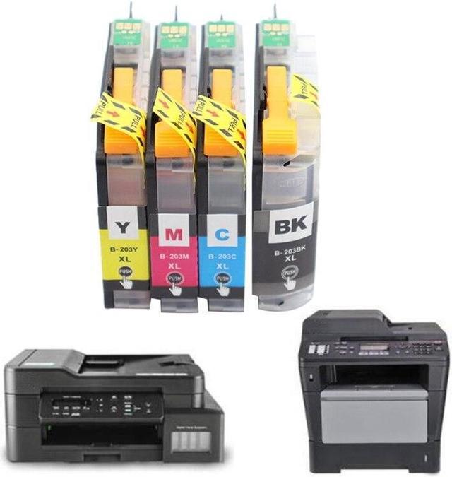 Alt view image 2 of 6 - 4Colors Ink Cartridge Replacement for Brother LC203XL LC201XL LC203 LC201 Inkjet Printer High Capacity ink Box Full Ink