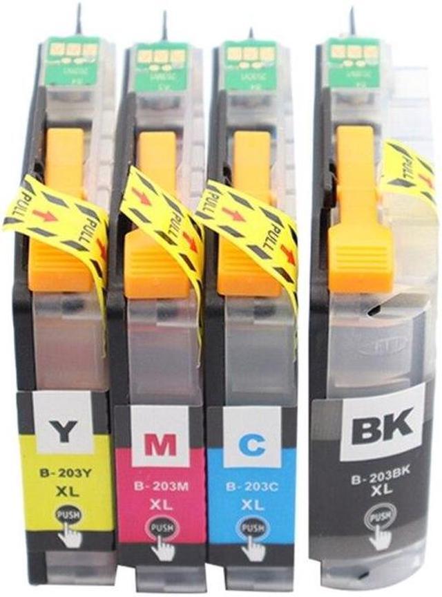 Main image of 4Colors Ink Cartridge Replacement for Brother LC203XL LC201XL LC203 LC201 Inkjet Printer High Capacity ink Box Full Ink