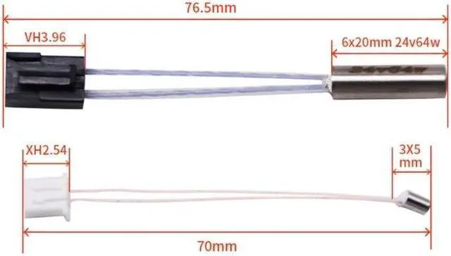 Alt view image 6 of 6 - for sidewinder X1/Genius Replacement Thermistor Heating Rod 24V 64W
