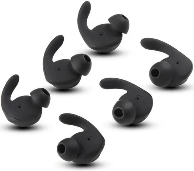 Main image of 3 Pair/Set Soft In-Ear Silicone Ear Buds Earphone Covers Replacement Eartips for Hua-wei xSport/for  AM61 Headset(Black)