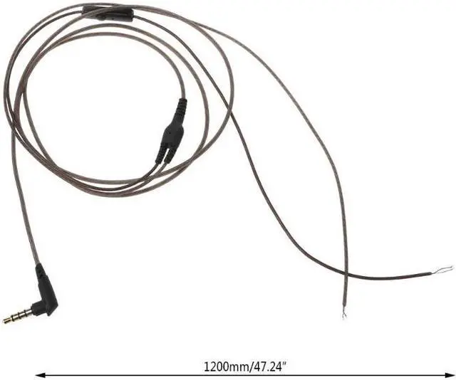 Alt view image 2 of 6 - Detachable Gaming Headphone Cable With Mic 1.2m Long for Phones/MP3/MP4/