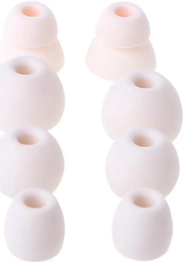 Main image of 4Pair Silicone Earbuds Ear Tips In-Ear Earphone Soft Cover for Power(White)