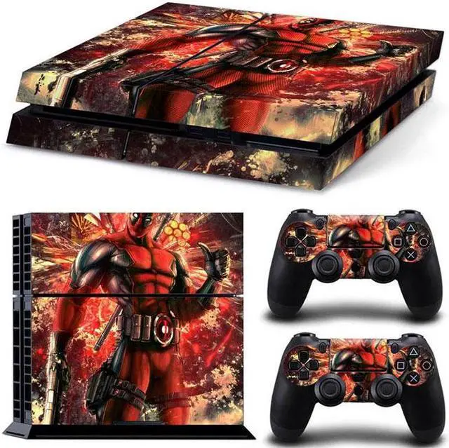 Main image of Deadpool Game Console Vinyl Skin Sticker for PS4 Controller GamePad Decal Frinti Protective Film(TN-PS4-2752)