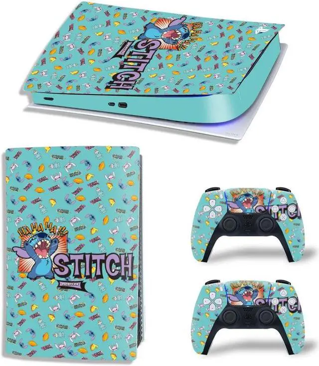 Main image of Stitch PS5 Digital Edition Skin Sticker Decal for PS5Console and 2 Controllers PS5 Skin Sticker Vinyl(TN-PS5Digital-8058)