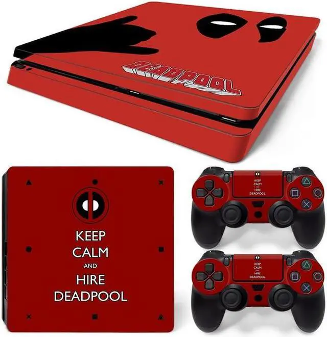 Main image of Deadpool Skin Sticker Protective Film for Slim PS4 PS4Slim Console Controller Accessories GamePad Para(TN-PS4Slim-1014)