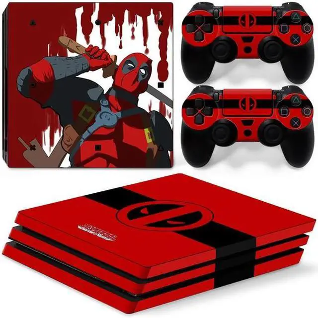 Main image of Deadpool Vinyl Skin Sticker for PS4 Pro Console 2 Controllers Decal Film Para Game Accessories(TN-P4Pro-5059)