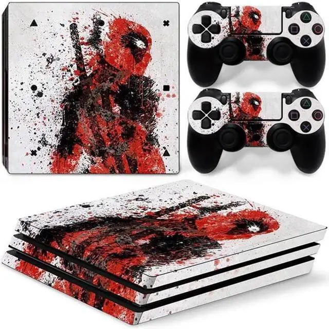 Main image of Deadpool Vinyl Skin Sticker for PS4 Pro Console 2 Controllers Decal Film Para Game Accessories(TN-P4Pro-5066)
