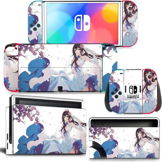 Main image of Cartoon Girl Skin Full Sticker Decal for Switch NSConsole  Controller Dock Skin Vinyl Protective Film(1707)