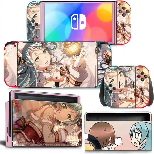 Main image of Cartoon Girl Skin Full Sticker Decal for Switch NSConsole  Controller Dock Skin Vinyl Protective Film(1708)