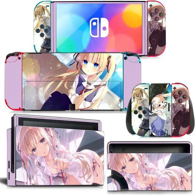 Main image of Cartoon Girl Skin Full Sticker Decal for Switch NSConsole  Controller Dock Skin Vinyl Protective Film(1715)