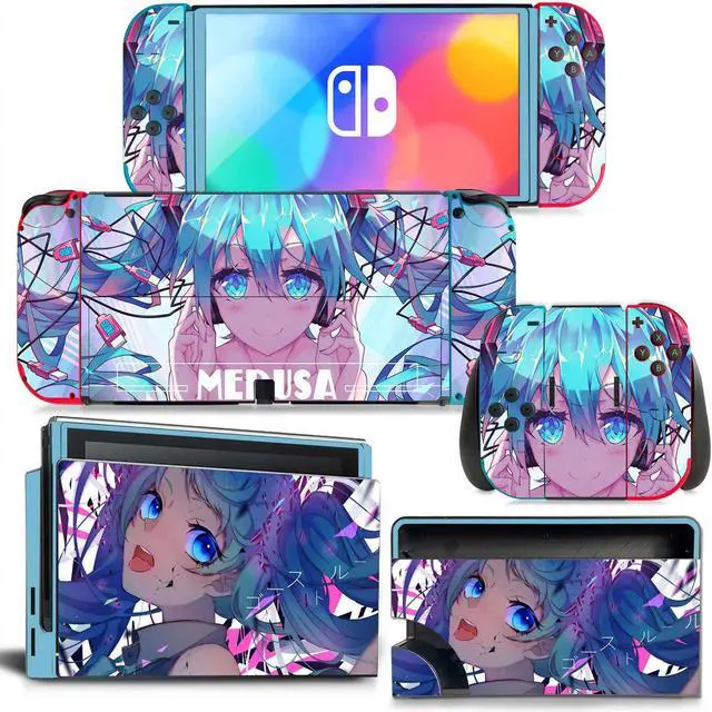 Main image of Japanese Girl Cartoon Skin Sticker Decal for Switch NSConsole  Controller Dock Skin Vinyl Protective Film(1437)