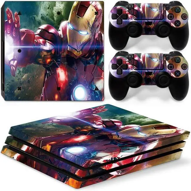 Main image of Iron Man Vinyl Skin Sticker for PS4 Pro Console 2 Controllers Decal Film Para Game Accessories(TN-P4Pro-0980)
