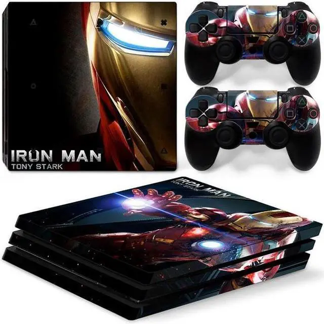 Main image of Iron Man Vinyl Skin Sticker for PS4 Pro Console 2 Controllers Decal Film Para Game Accessories(TN-P4Pro-0983)