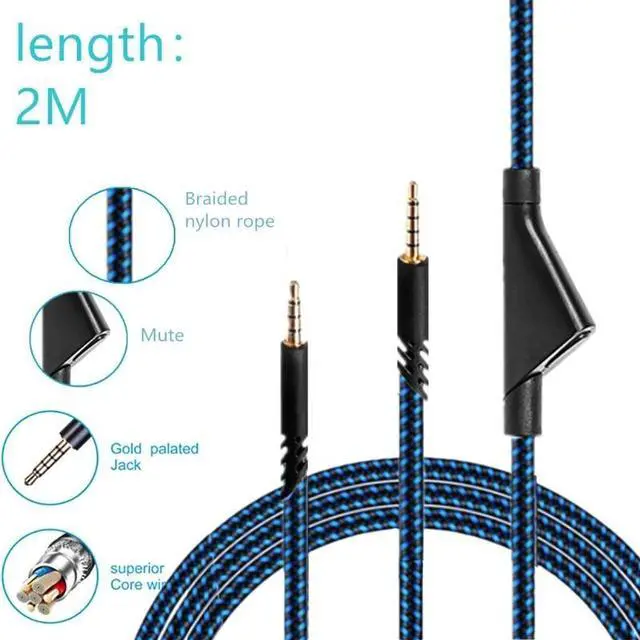 Alt view image 6 of 6 - 3.5mm Earphone  Cable with Inline Control for Logi  A10 A40 Headphone